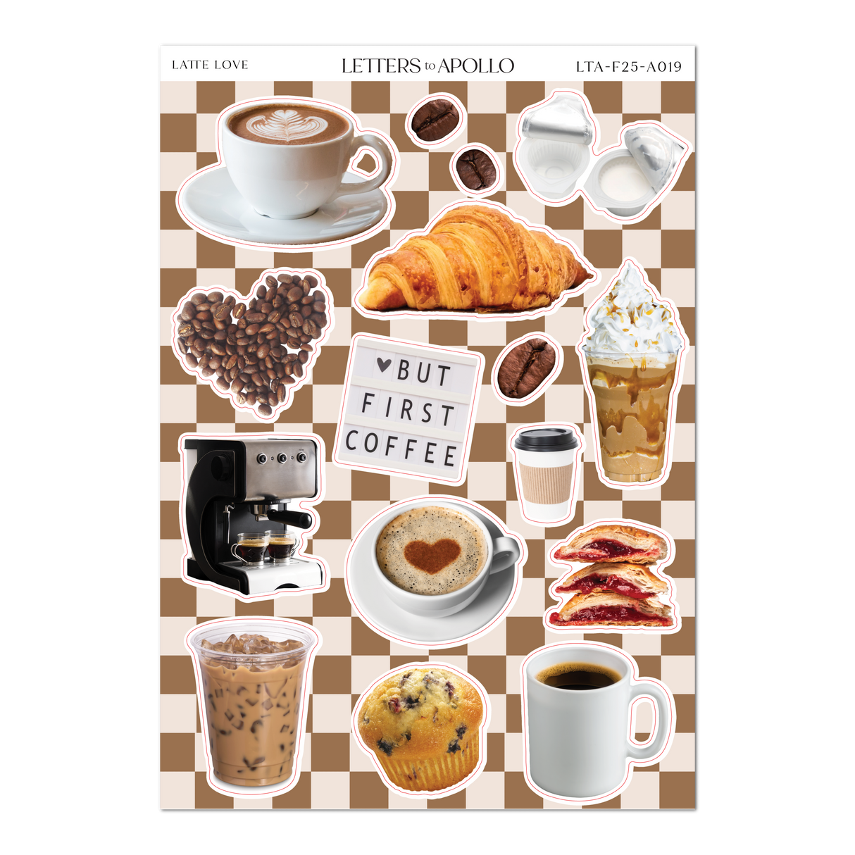 Letters to Apollo - Latte Love Sticker Sheet
