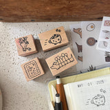 dana ate oatmeal! Balloonie Wooden Stamp