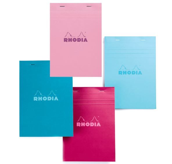 Rhodia Staplebound Notepad - Graph 80 sheets - 6 x 8 1/4 - Colorful