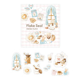 Papier Platz Nakauchi Waka Washi Flake Stickers- Rabbit and Coffee