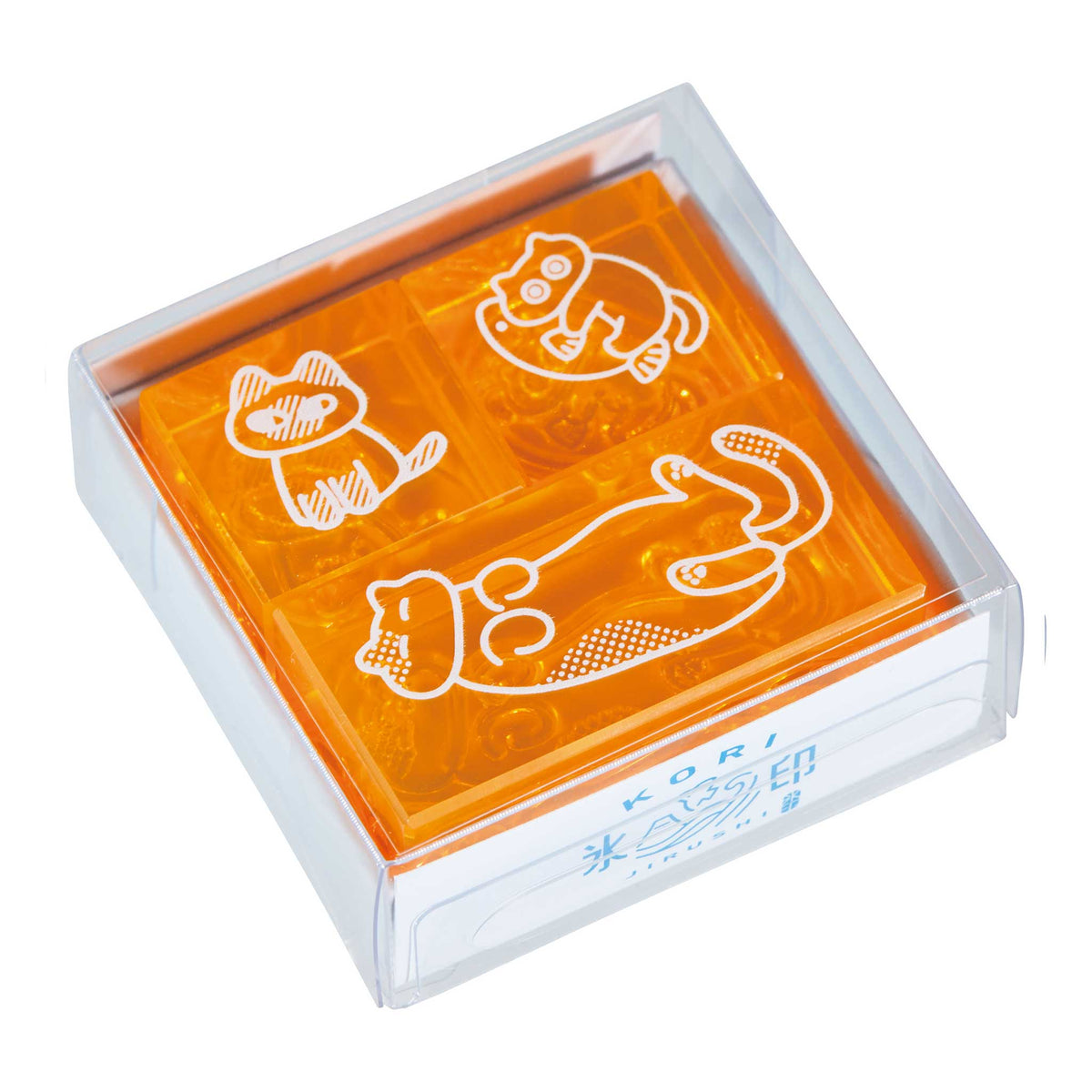 King Jim Kori Jirushi Crystal Clarity Colored Stamp 3 Piece Set