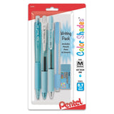 Pentel Color Shades Writing Pack - Sky Blue