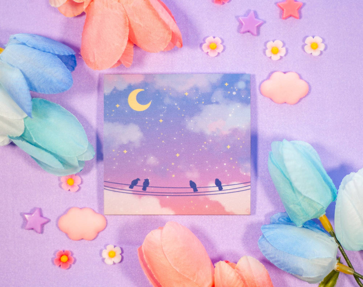 Unicorn Eclipse Birds Sticky Notes