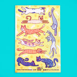 Long Cats Vinyl Sticker Sheet