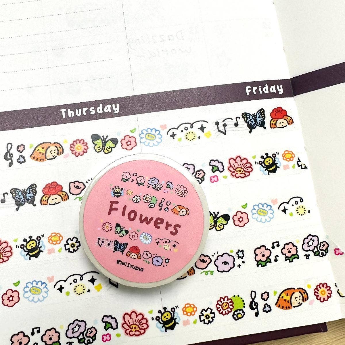 RiN! Studio Flower Mini Washi Tape