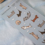 dana ate oatmeal! Flying Doxies PET Sticker Sheet
