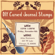 DIY Carved Journal Stamps Workshop at Atlas Stationers, Friday, November 6th, 12PM-1:30PM