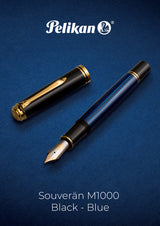 Pelikan Souveran M1000 Fountain Pen - Black-Blue