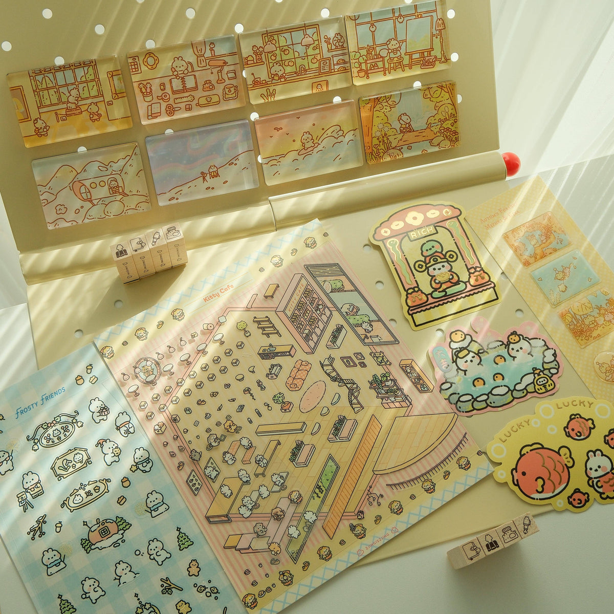 2jingis2jing Scene Sticker DIY Kit - Kitty Cafe