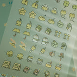 2jingis2jing Little Frog Witch Sticker Sheet (Little Square)