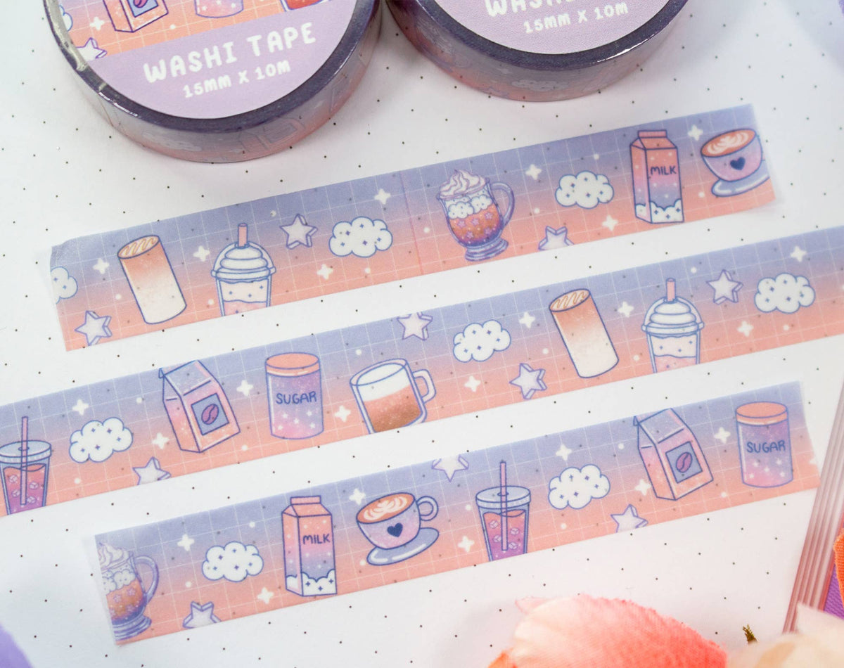 Unicorn Eclipse Coffee Shop Washi Tape