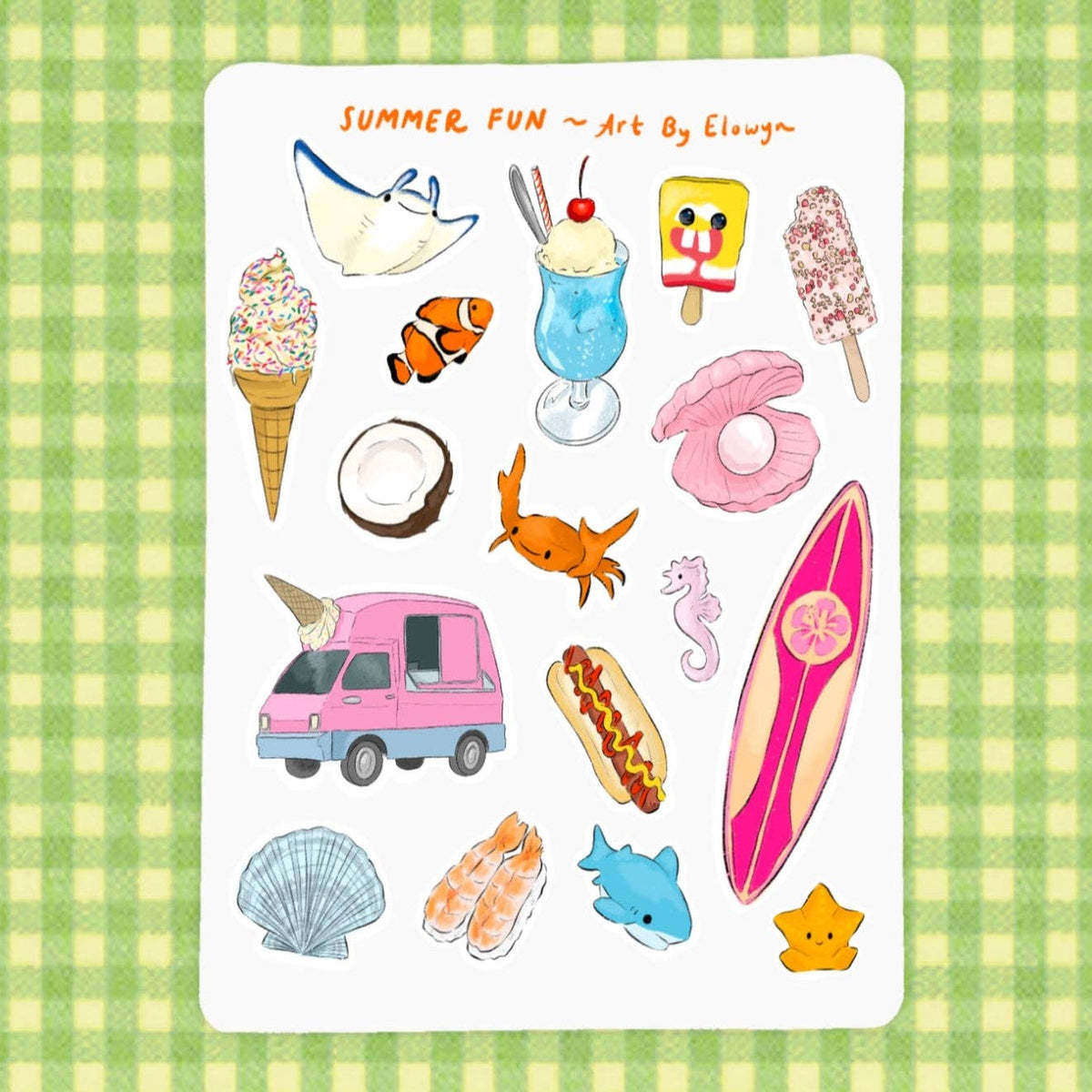 Summer Fun Sticker Sheet