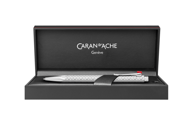 Caran D'Ache Damier Ecridor Ballpoint Pen - Grey Silver