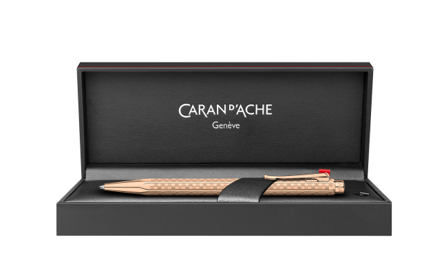 Caran D'Ache Damier Ecridor Ballpoint Pen - Rose Gold