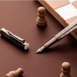 Caran D'Ache Damier Ecridor Fountain Pen - Grey Silver