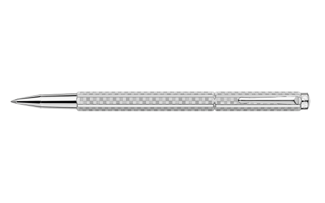 Caran D'Ache Damier Ecridor Rollerball Pen - Grey Silver