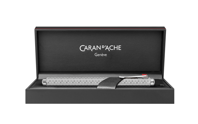 Caran D'Ache Damier Ecridor Rollerball Pen - Grey Silver