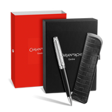Caran D'Ache Damier Leman Ballpoint Pen Leather Case Set