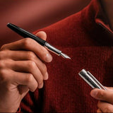 Caran D'Ache Damier Leman Fountain Pen Leather Case Set