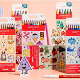 Caran D'Ache Swisscolor 12-Piece Watercolor Pencil Set - Kawaii Collection - Funny Monsters