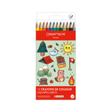 Caran D'Ache Swisscolor 12-Piece Watercolor Pencil Set - Kawaii Collection - Swiss Mountain