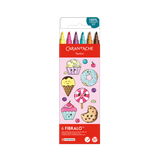 Caran D'Ache Fibralo 6-Piece Pen Set - Kawaii Collection - Candy World