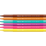 Caran D'Ache Fibralo 6-Piece Pen Set - Kawaii Collection - Candy World
