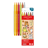 Caran D'Ache Fibralo 6-Piece Pen Set - Kawaii Collection - Cute Animals