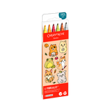Caran D'Ache Fibralo 6-Piece Pen Set - Kawaii Collection - Cute Animals