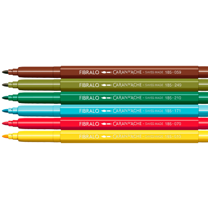 Caran D'Ache Fibralo 6-Piece Pen Set - Kawaii Collection - Swiss Mountain
