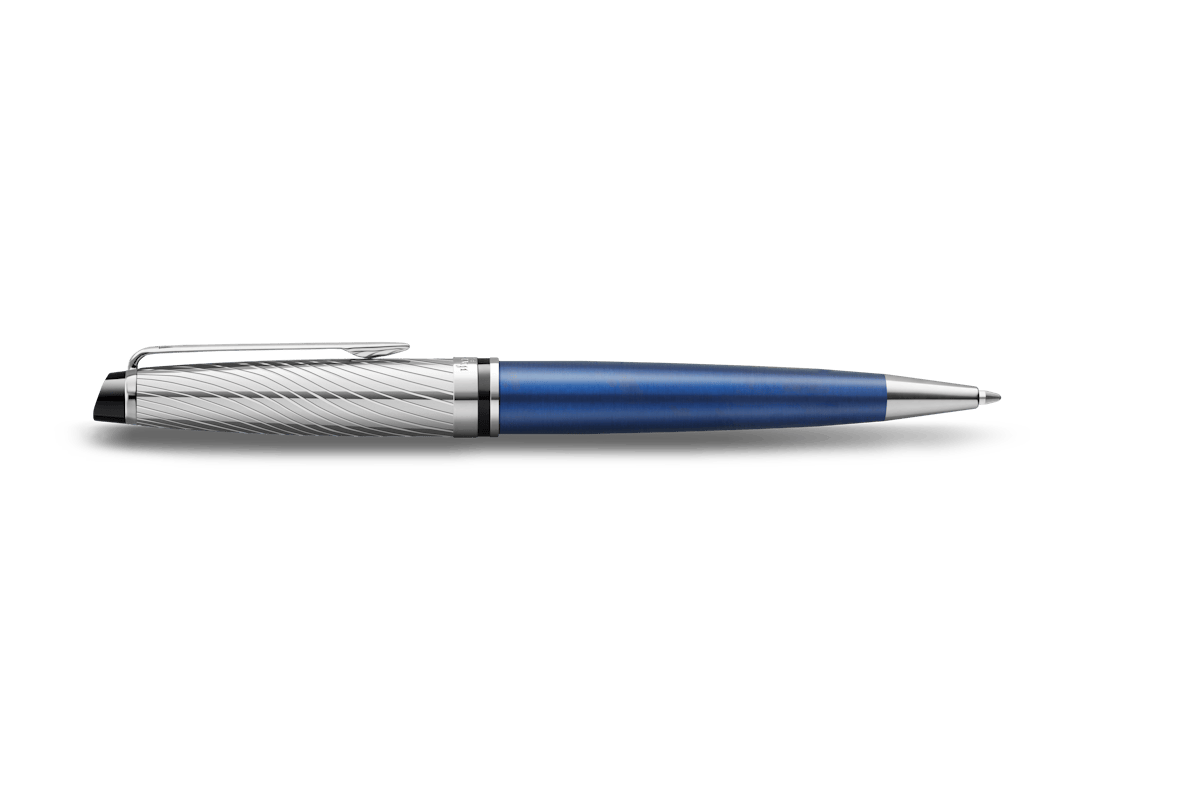 Waterman Expert Deluxe Ballpoint Pen - Metallic Blue Lacquer