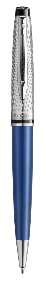 Waterman Expert Deluxe Ballpoint Pen - Metallic Blue Lacquer