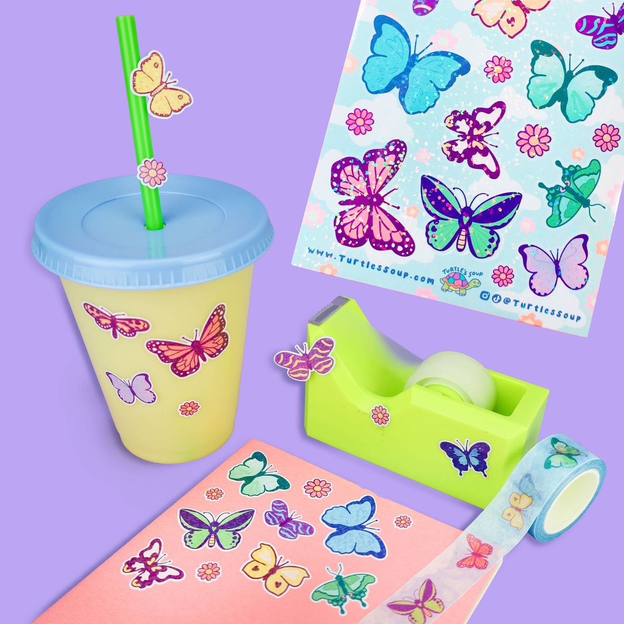 Butterflies and Moths Vinyl Sticker Sheet