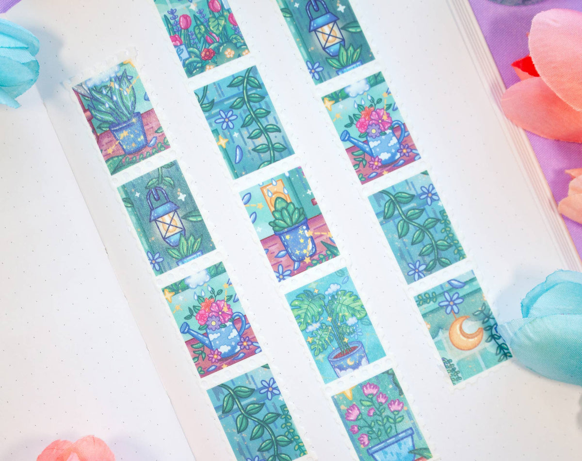 Unicorn Eclipse Botanical Bliss Stamp Washi Tape
