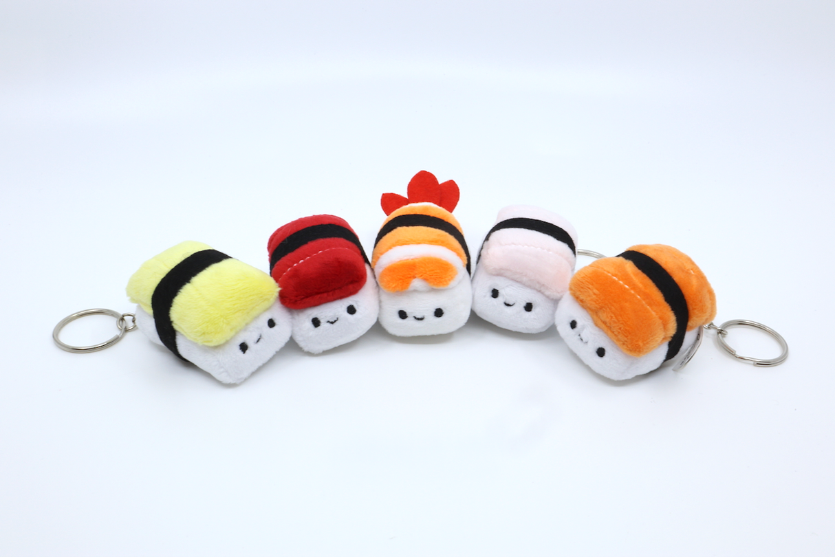 Emii Creations Tiny Nigiri Sushi Keychain -  Shrimp Tuna Salmon Egg