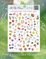 Art By Elowyn The BIGGEST teenie tiny sticker sheet - 8.5" x 11" Sticker Sheet
