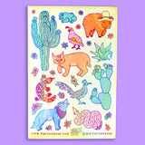 Southwestern Desert Vibes Summer Vinyl Sticker Sheet