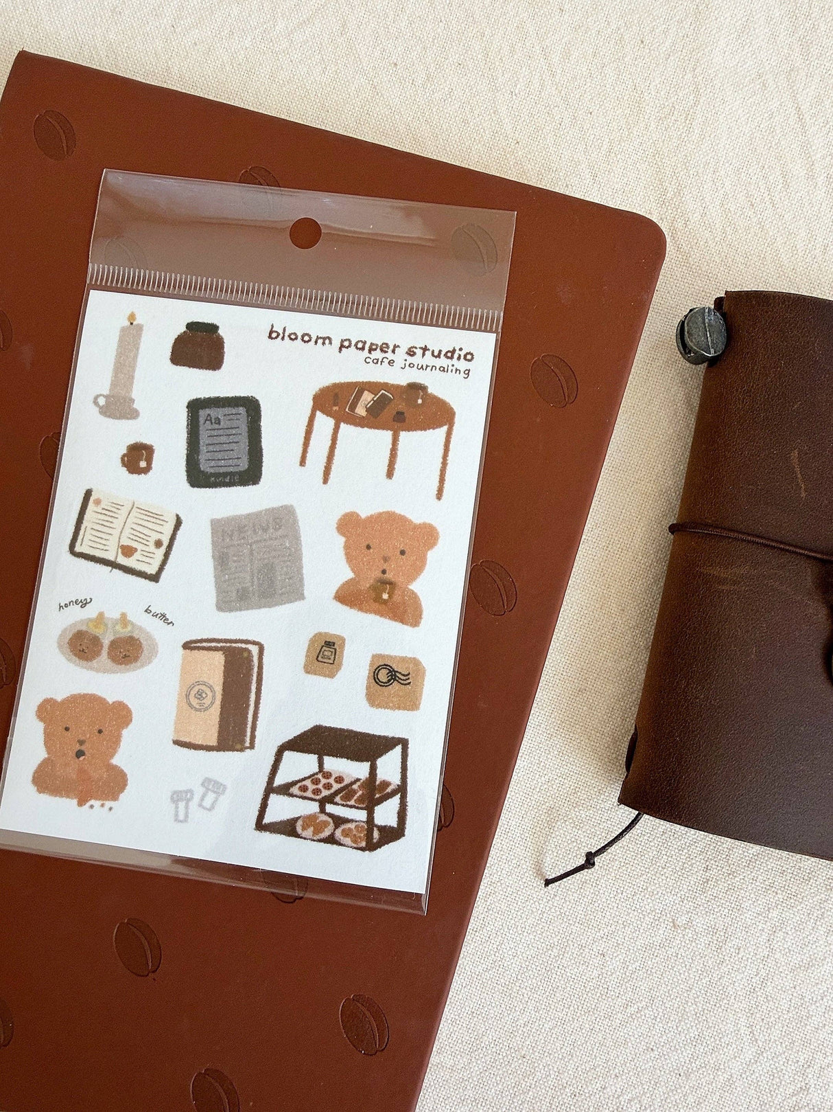 Bloom Paper Studio Cafe Journaling Planner Stickers