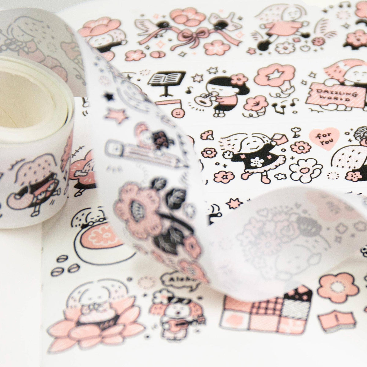 RiN! Studio Dazzling World Pink Washi Tape