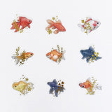 Papier Platz MILINA Flake Stickers - LOVE Goldfish