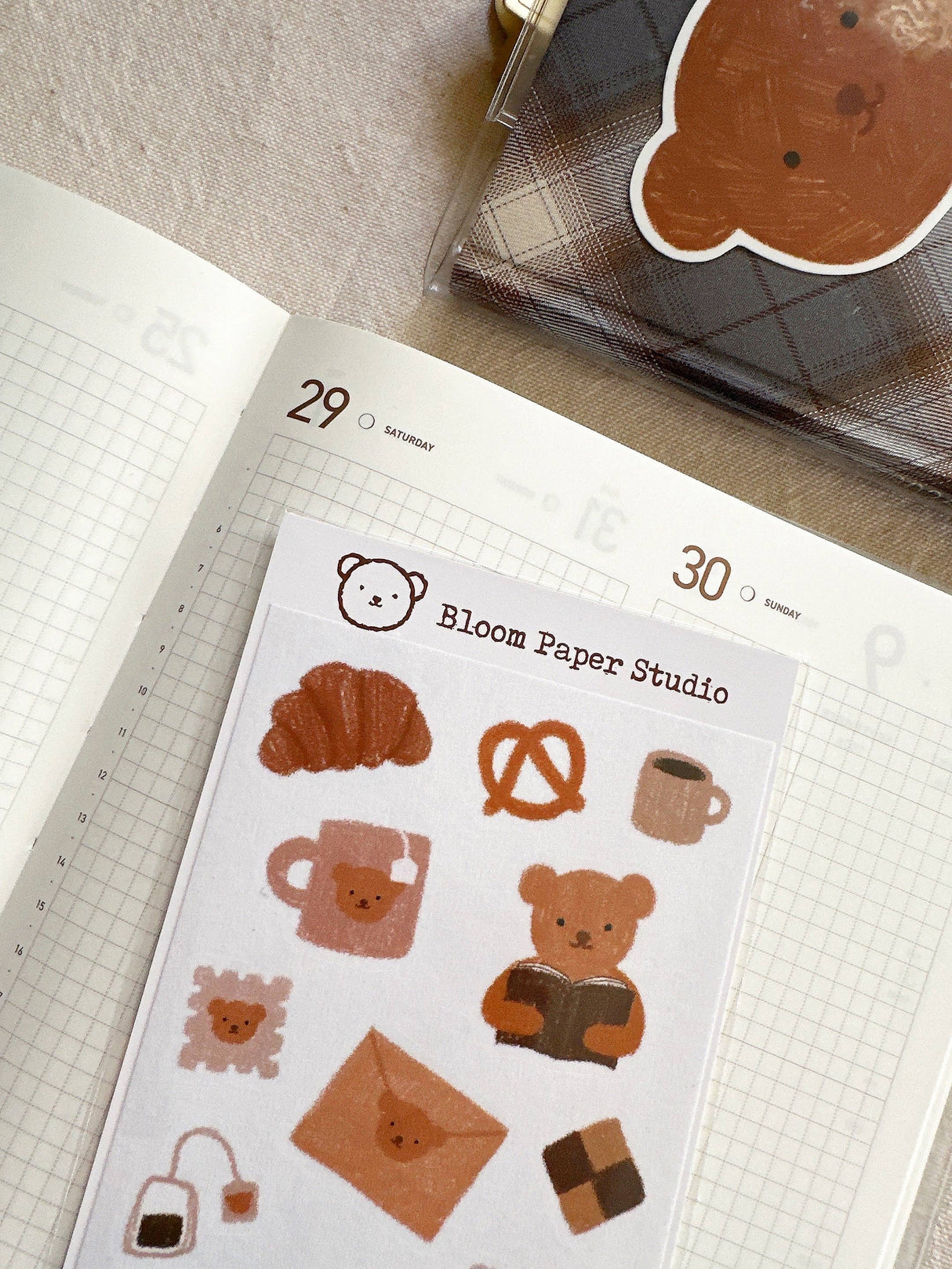 Bloom Paper Studio Cute Tea Planner Stickers