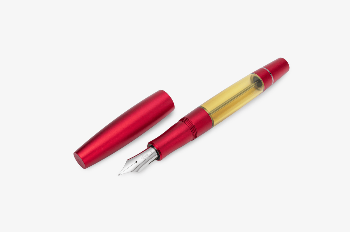 Gravitas Monster Fountain Pen - Aluminum & Ultem Red