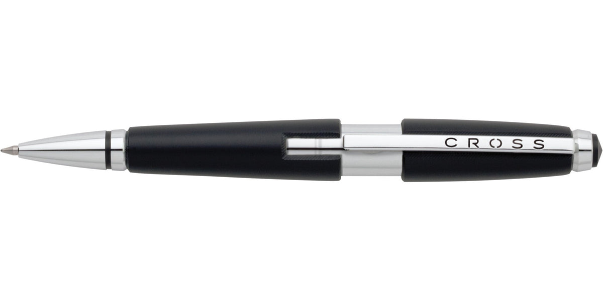 Edge Jet Black Rollerball Pen Detail