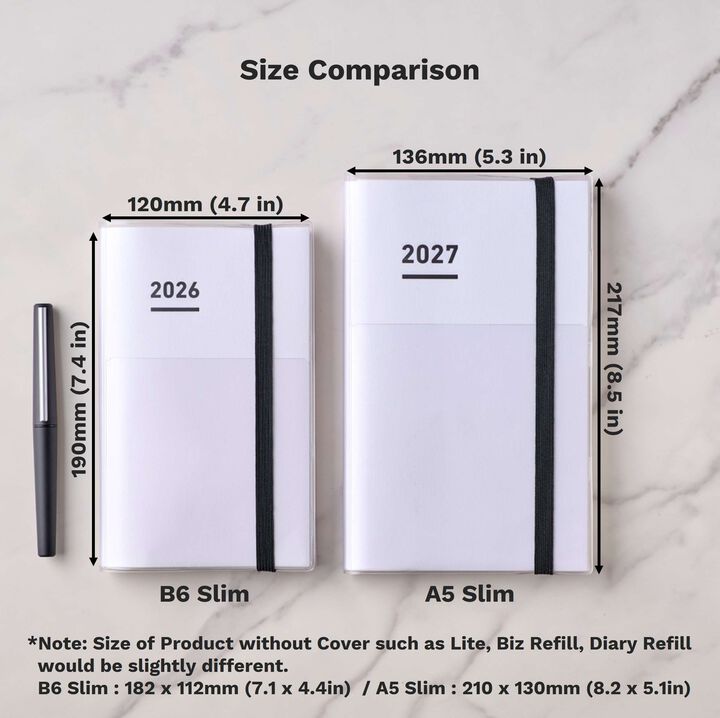 Kokuyo Jibun Lite 2027 B6 Slim Mini Planner