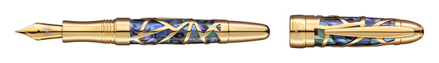 Laban Oceana Abalone Skeleton Fountain Pen - Gold