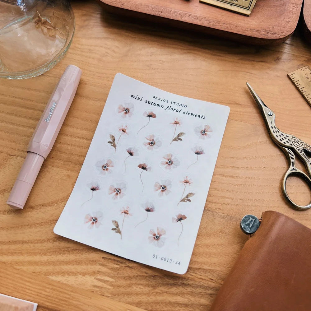 Sarica Studio Mini Autumn Floral Stickers