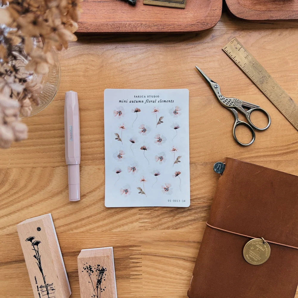 Sarica Studio Mini Autumn Floral Stickers