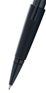 Edge Matte Black Lacquer Rollerball Pen Detail