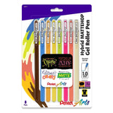 Pentel Arts Hybrid MATTEHOP Gel Roller Sets - 8 Pack - New Colors A