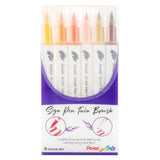 Pentel Arts Sign Pen Twin Brush Set - 6 Pack - Yellow Hues